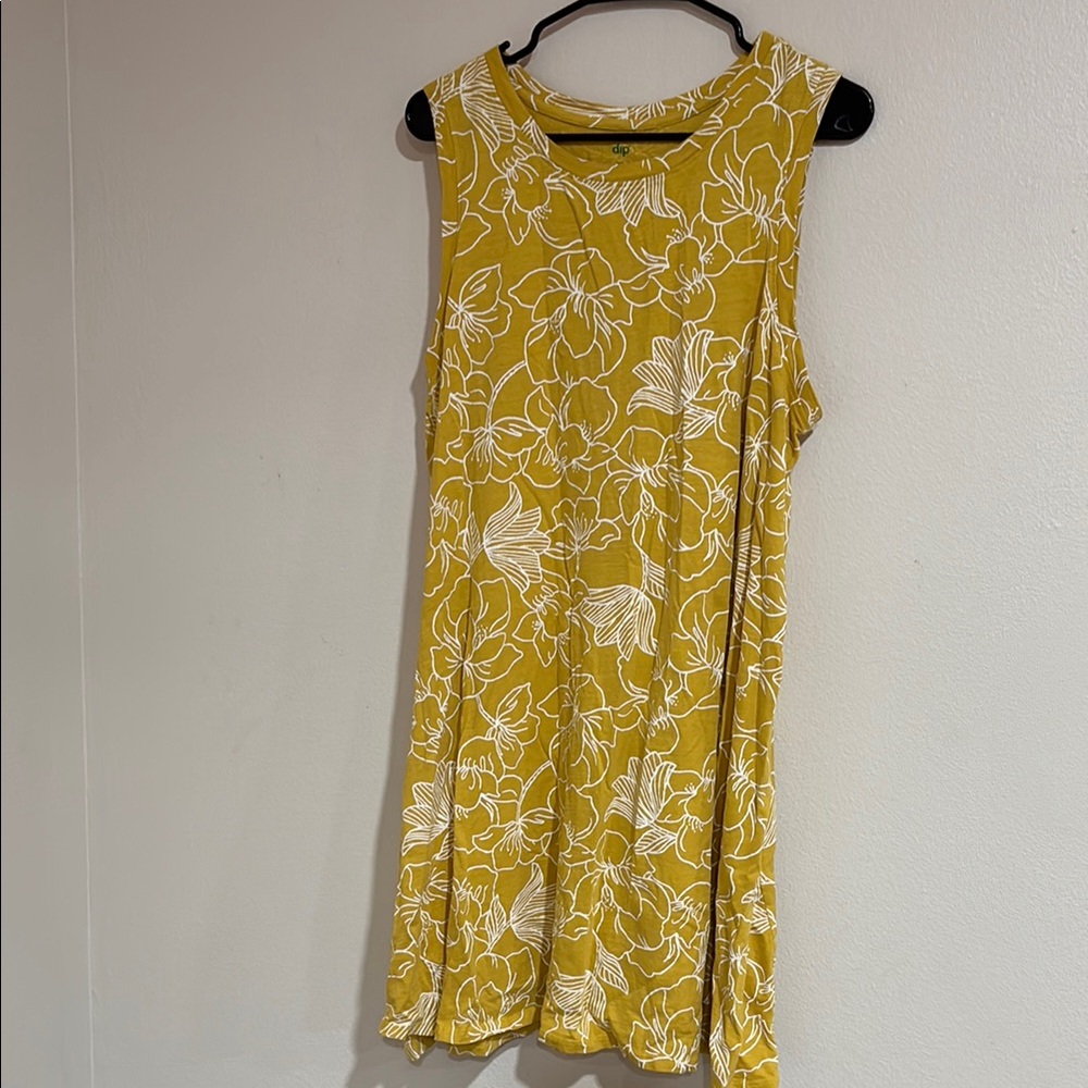 Dip Yellow Gold Sleeveless Sundress Mini